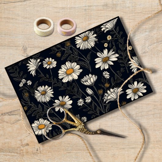 水彩デイジーデコページヴィンテージデイジーデコページ 薄葉紙