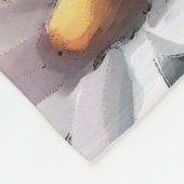 水彩デイジーパターン名前をカスタムする フリースブランケット (角)