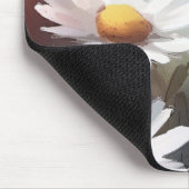 水彩デイジーパターン マウスパッド (コーナー)