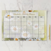 水彩デイジーパーソナライズされた月プランナー ペーパーパッド (インサイチュ)