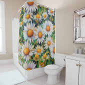 水彩デイジーフラワーズガーデン シャワーカーテン (インサイチュ)
