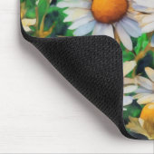 水彩デイジーフラワーズガーデン マウスパッド (コーナー)