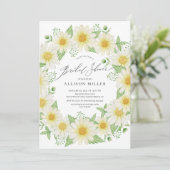 水彩デイジーフローラブライダルシャワー 招待状 (スタンド正面)