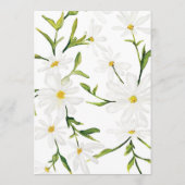 水彩デイジーフローラ結婚式レセプションメニュー メニュー (裏面)