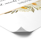 水彩デイジーフローラ聖なる書物、 経典ポスター ポスター (角)