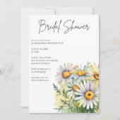 水彩デイジーブライダルシャワー 招待状 (正面)