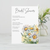 水彩デイジーブライダルシャワー 招待状 (スタンド正面)