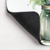 水彩デイジーブーケInメイスンジャー マウスパッド (コーナー)