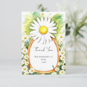 水彩デイジーベビーシャワー サンキューカード (スタンド正面)