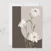 水彩デイジーベビー開花花赤ちゃんシャワー 招待状 (裏面)