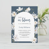 水彩デイジーベビー開花花赤ちゃんシャワー 招待状 (スタンド正面)