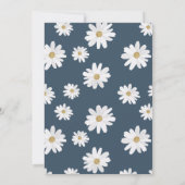 水彩デイジーベビー開花花赤ちゃんシャワー 招待状 (裏面)