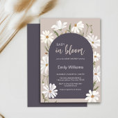 水彩デイジーベビー開花花赤ちゃんシャワー 招待状