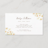 水彩デイジーワイルドフラワーズ名刺 名刺 (裏面)