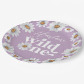 水彩デイジーワイルドワンガール初誕生日 ペーパープレート (アングル)