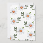 水彩デイジーワンガール初誕生日 招待状 (裏面)