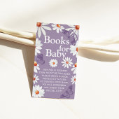 水彩デイジー及びベビー用バタフライブック エンクロージャーカード