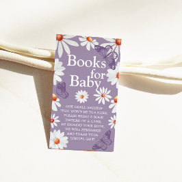 水彩デイジー及びベビー用バタフライブック エンクロージャーカード