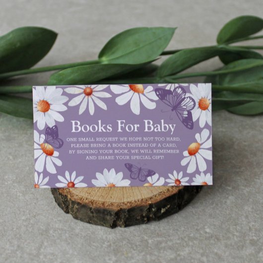 水彩デイジー及びベビーE用バタフライ書籍 エンクロージャーカード