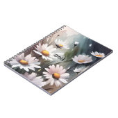 水彩デイジー名前をカスタムする文字 ノートブック (左側)