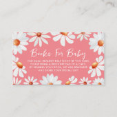 水彩デイジー書籍ベビー エンクロージャーカード (正面)