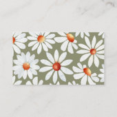 水彩デイジー書籍ベビー エンクロージャーカード (裏面)