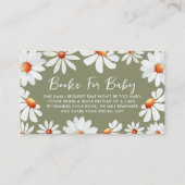 水彩デイジー書籍ベビー エンクロージャーカード (正面)