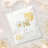 水彩デイジー第1誕生日 フェイバーバッグ (クリップ留めされた状態)