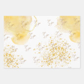 水彩デイジー第1誕生日 ラッピングペーパーシート (正面3)