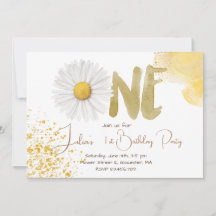 水彩デイジー第1誕生日