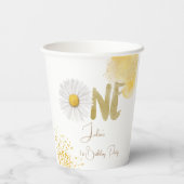 水彩デイジー第1誕生日 紙コップ (裏面)