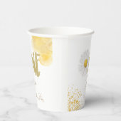 水彩デイジー第1誕生日 紙コップ (右)