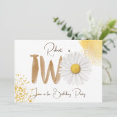 水彩デイジー第2誕生日招待状 招待状 (スタンド正面)