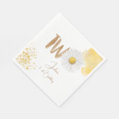 水彩デイジー第2誕生日 スタンダードランチョンナプキン (角)