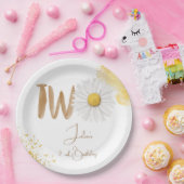 水彩デイジー第2誕生日 ペーパープレート (パーティー)