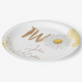 水彩デイジー第2誕生日 ペーパープレート (アングル)