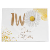 水彩デイジー第2誕生日 ラージペーパーバッグ (正面)