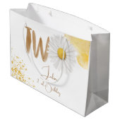 水彩デイジー第2誕生日 ラージペーパーバッグ (裏面アングル)