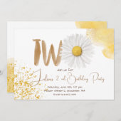 水彩デイジー第2誕生日 招待状 (正面/裏面)