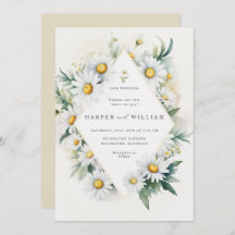 水彩デイジー結婚ダイヤモンド