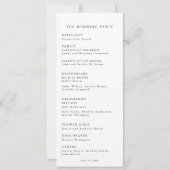 水彩デイジー結婚式 招待状 (裏面)