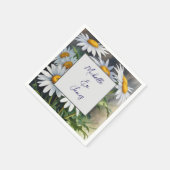 水彩デイジー花プロフェッショナルトレンディー スタンダードカクテルナプキン (角)