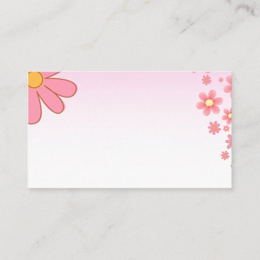 水彩デイジー花赤ちゃんシャワーブックリクエスト エンクロージャーカード (裏面)