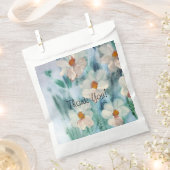 水彩デイジー花 フェイバーバッグ (クリップ留めされた状態)