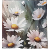 水彩デイジー シャワーカーテン (正面)