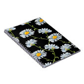水彩デイジー。シームレスなフローラ背景 ノートブック (右側)