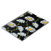 水彩デイジー。シームレスなフローラ背景 ノートブック (左側)