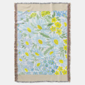水彩デイジー スローブランケット (正面縦)