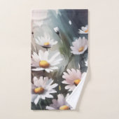 水彩デイジー バスタオルセット (ハンドタオル)