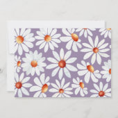 水彩デイジー&バタフライベビーシャワーありがとう サンキューカード (裏面)